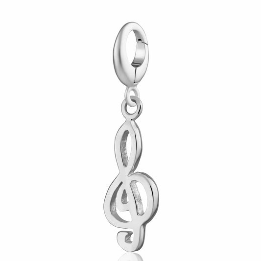 Silver Treble Clef Charm - Lily Charmed