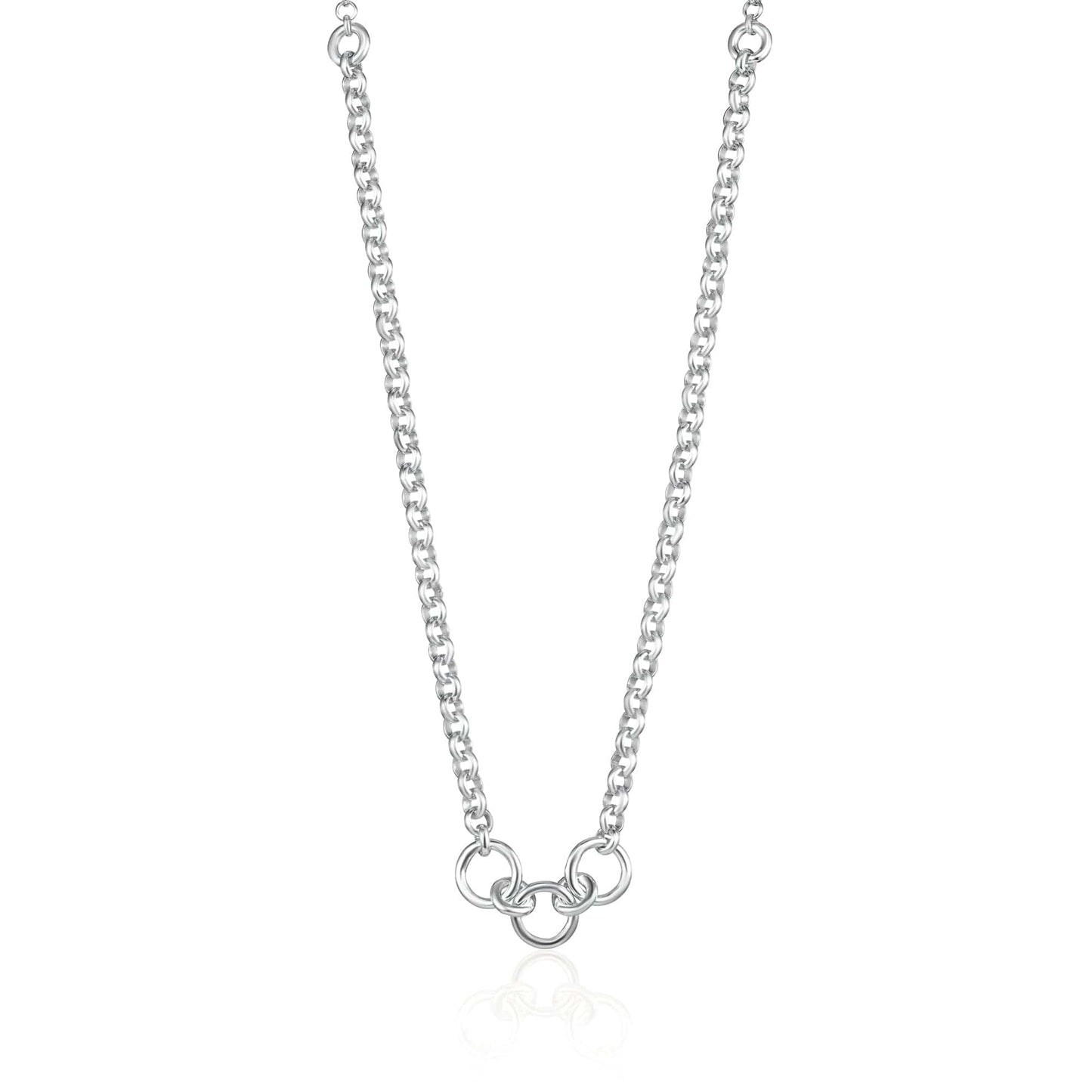 Silver Trinity Charm Collector Necklace | Charm Carrier Necklaces by Lily Charmed