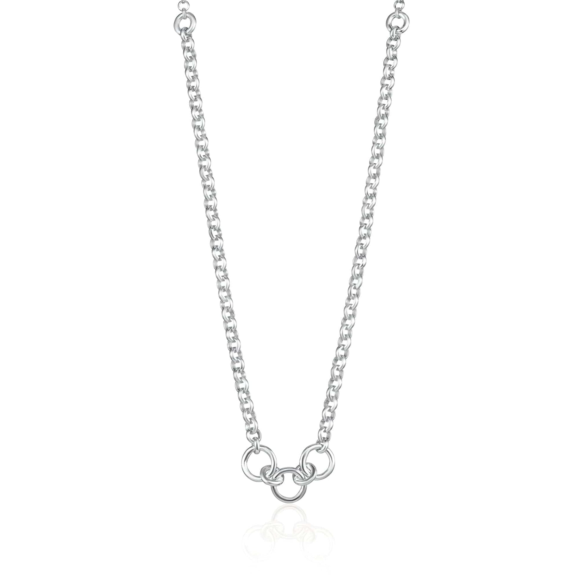 Silver Trinity Charm Collector Necklace | Charm Carrier Necklaces by Lily Charmed