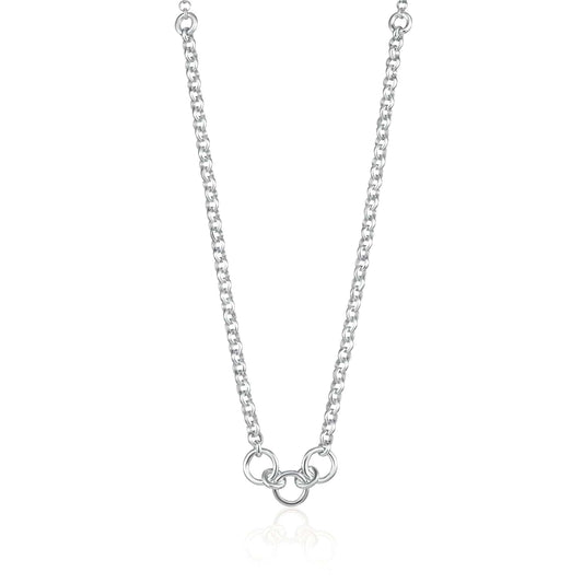 Silver Trinity Charm Collector Necklace | Charm Carrier Necklaces by Lily Charmed