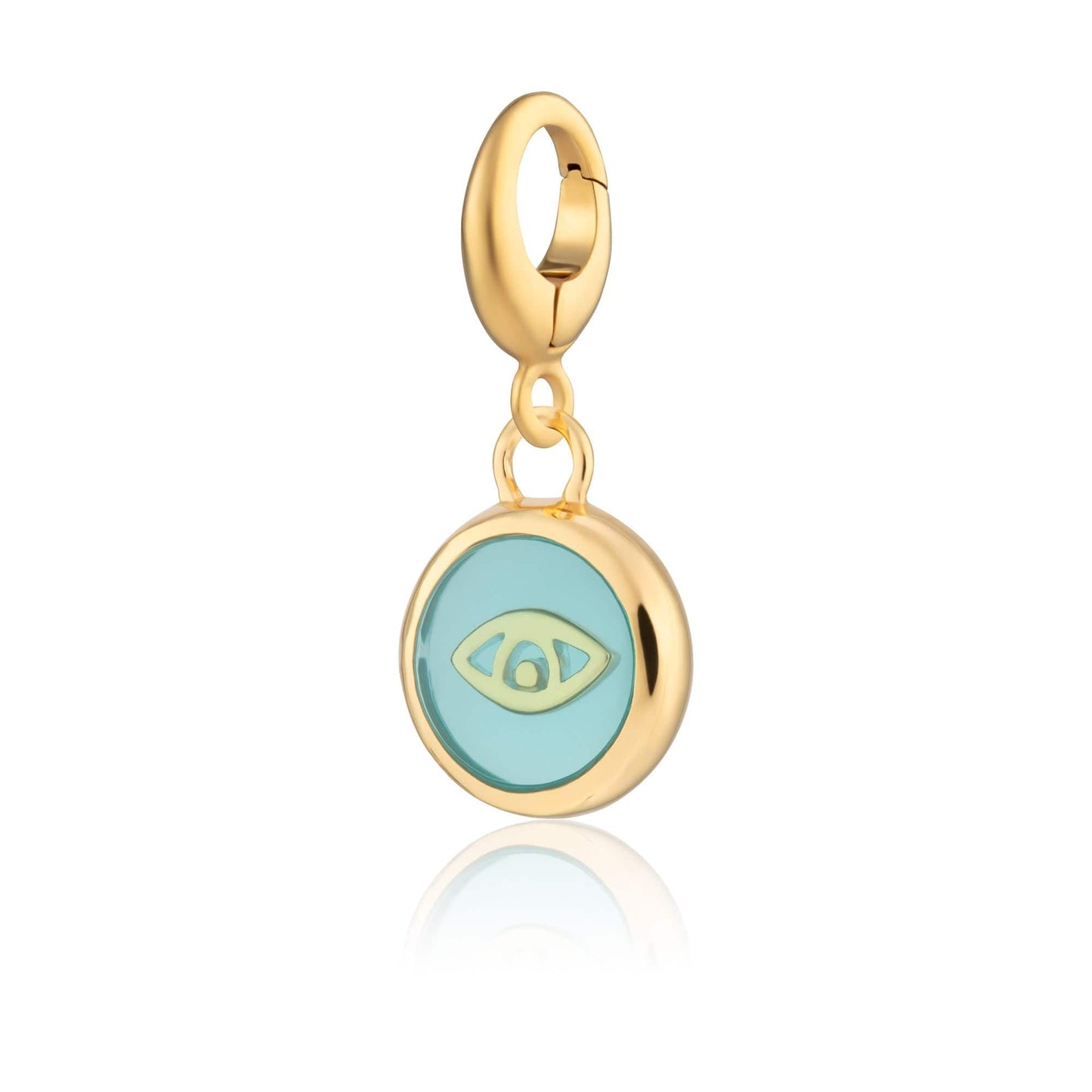 Gold Plated Turquoise Eye Resin Capture Charm | Lily Charmed