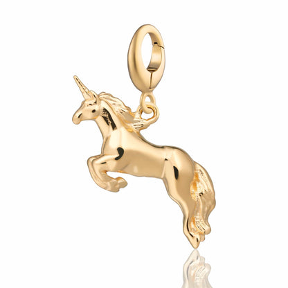 Gold Plated Unicorn Charm - Lily Charmed