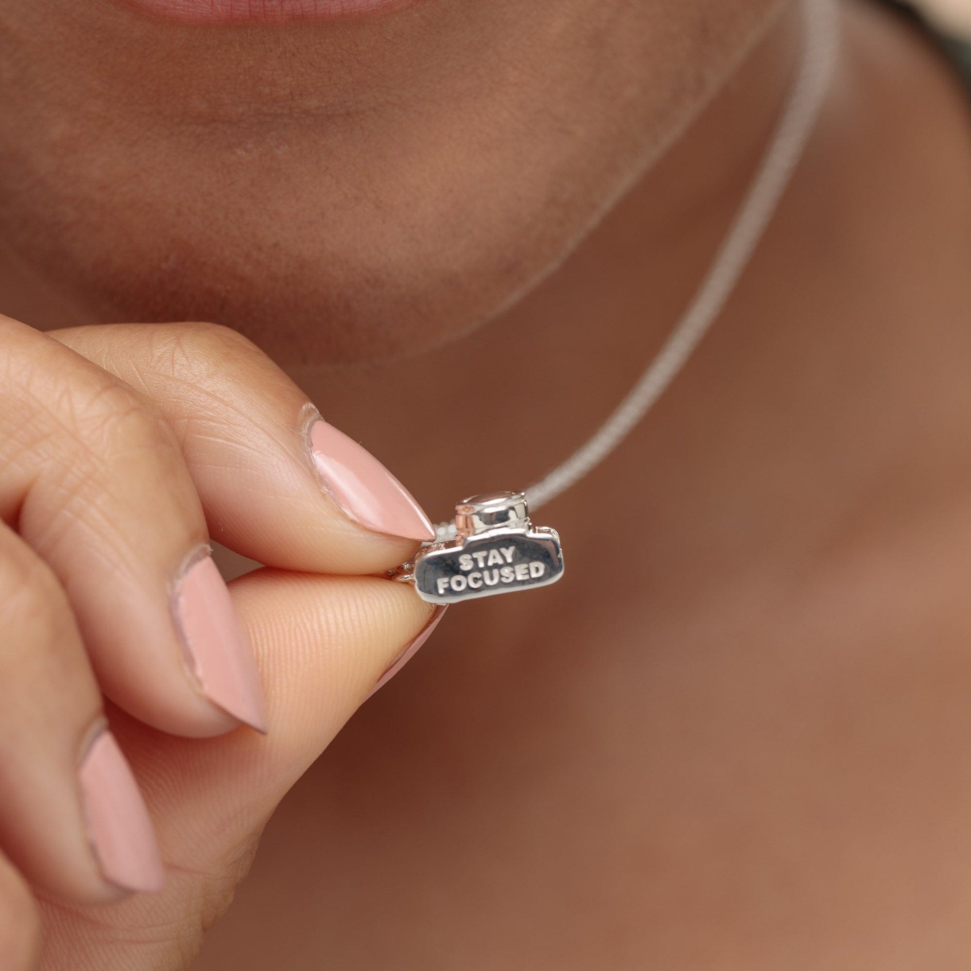 Silver Vintage Camera Charm on Necklace | Lily Charmed
