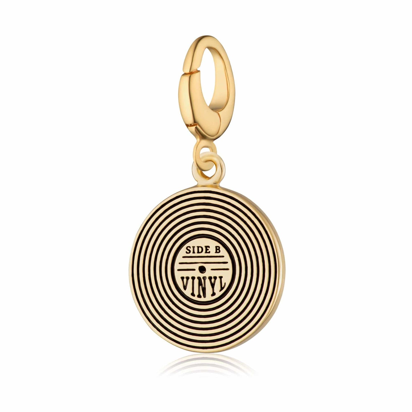 Gold Plated Vinyl Record Charm Side B | Lily Charmed