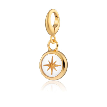 Gold Plated White Star Resin Capture Charm | Lily Charmed